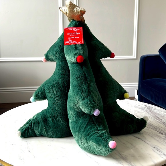 Martha Stewart Christmas Tree with gold star and pastel pom poms 17”. - Picture 1 of 3